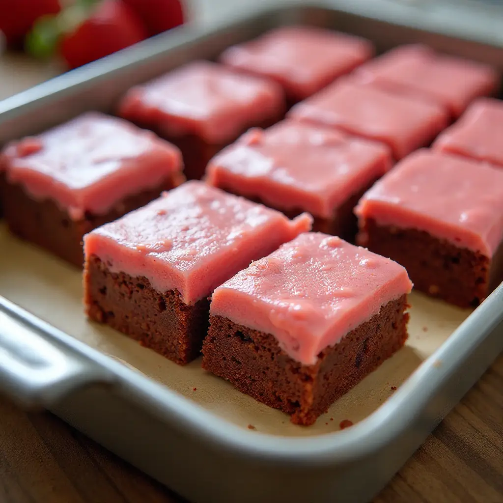 Easy Strawberry Brownies