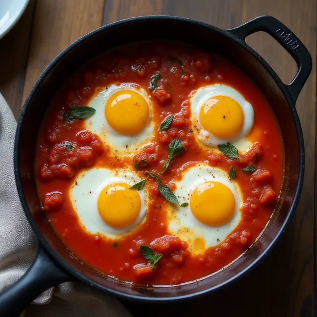 Eggs Poached in Tomato Sauce
