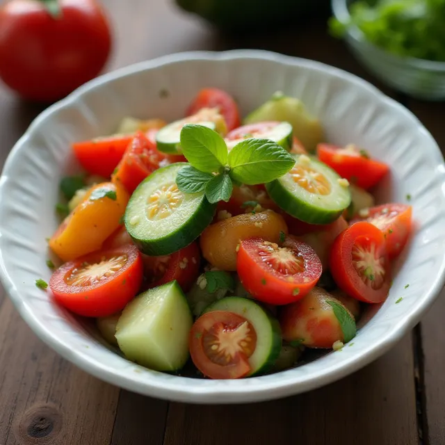 Cool Summer Cucumber and Tomato Toss