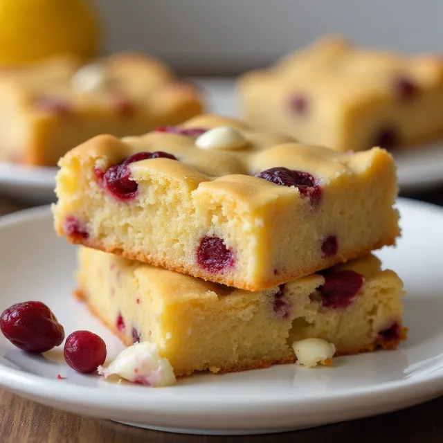 Cranberry-Lemon Blondies