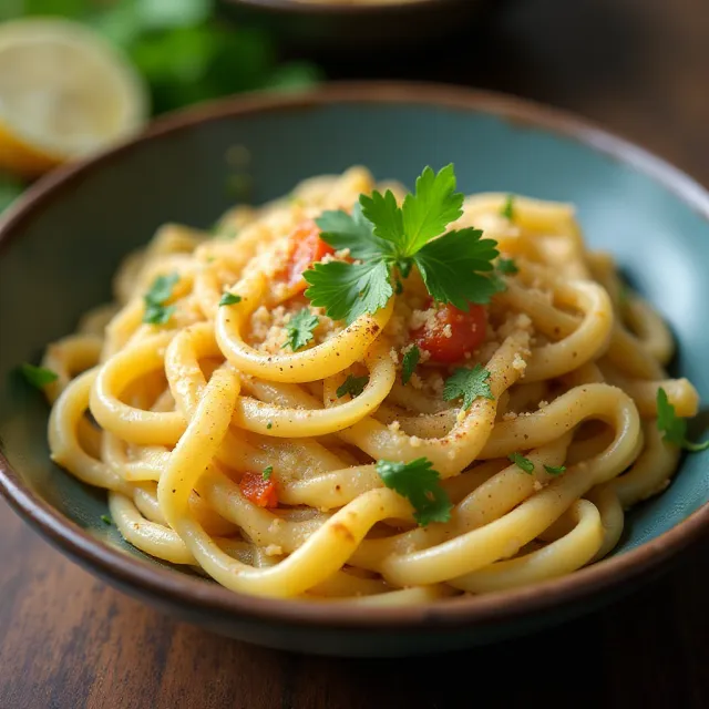 Soy Butter Pasta with Chicken