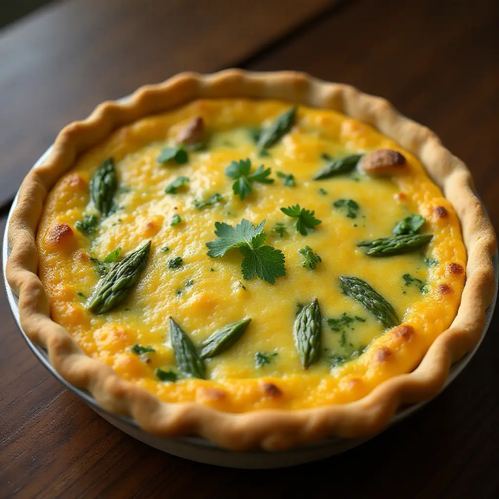 Asparagus and Swiss Cheese Quiche