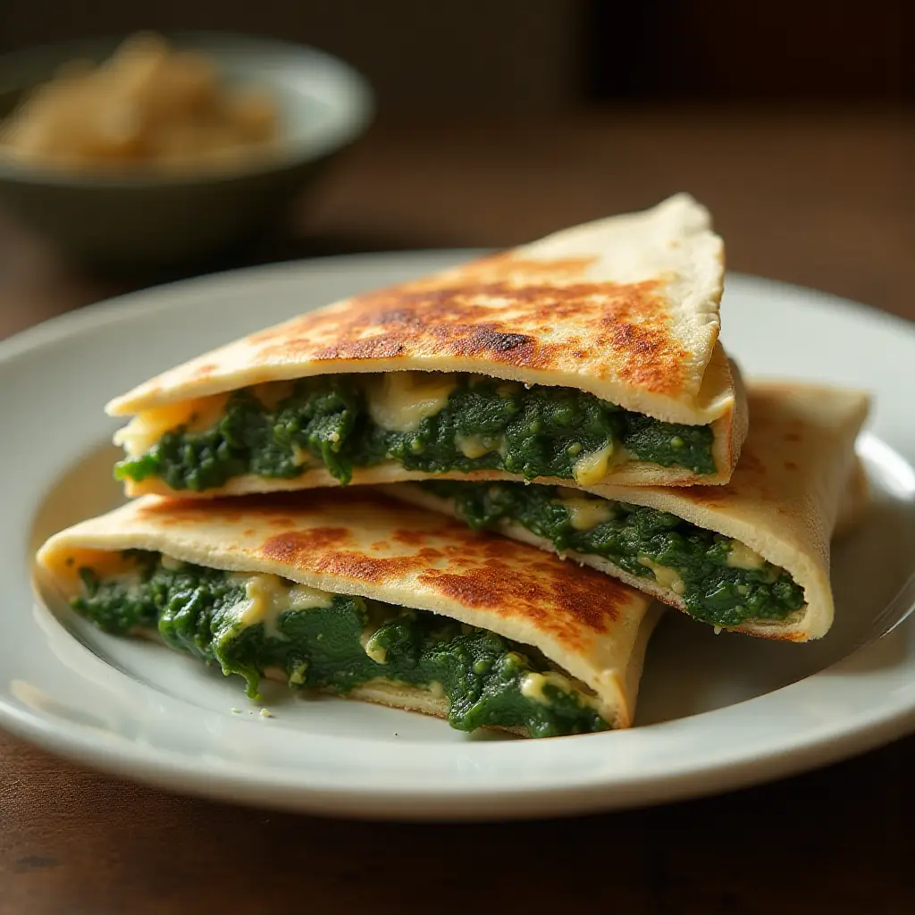Spinach and Mushroom Quesadillas