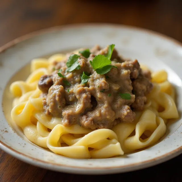Ground Beef Stroganoff