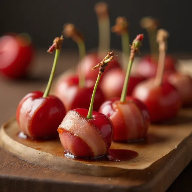 Bacon-Wrapped Cherries