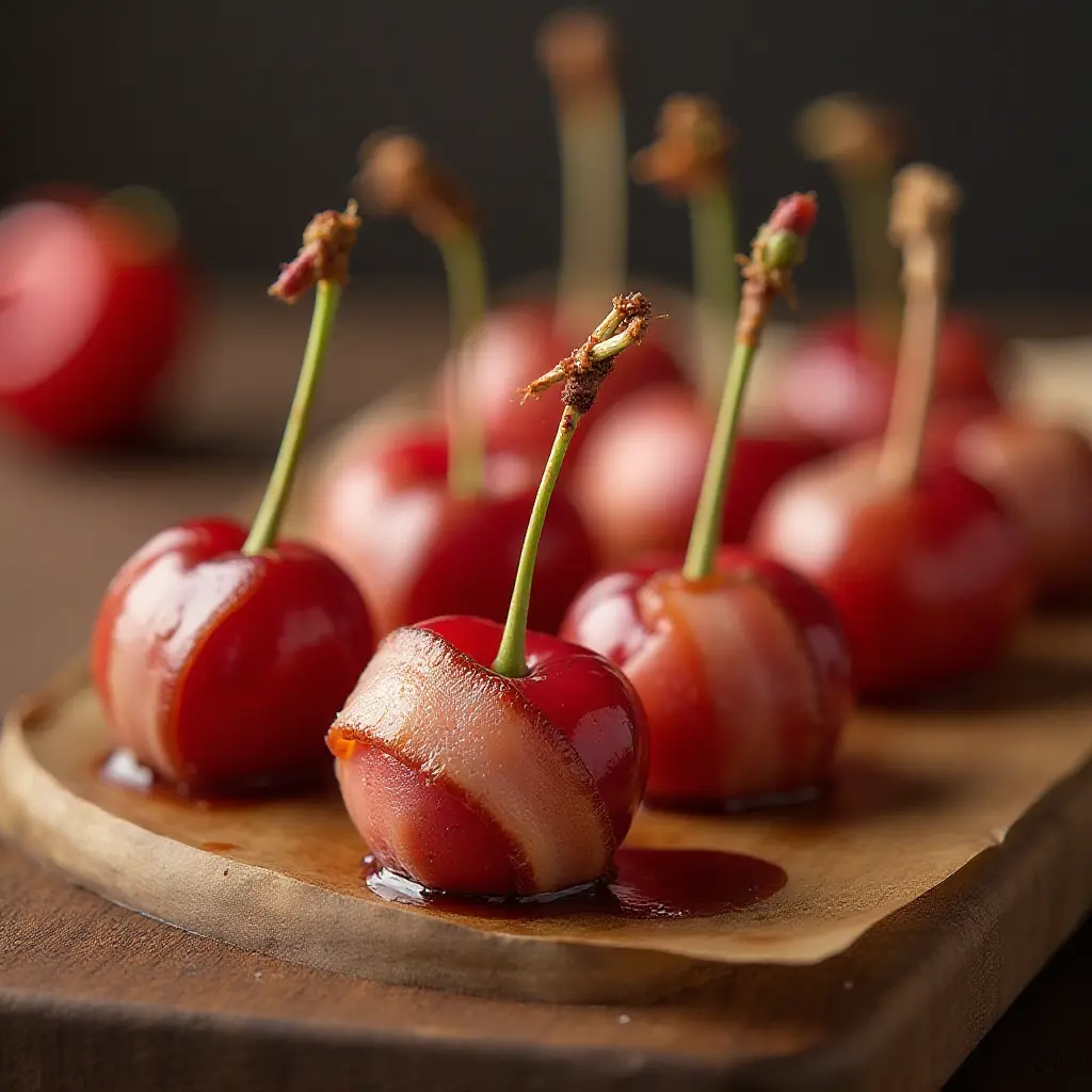Bacon-Wrapped Cherries
