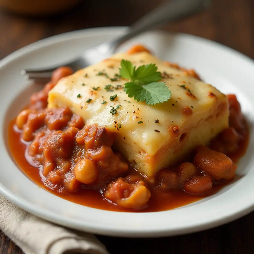 Baked Polenta with Sausage