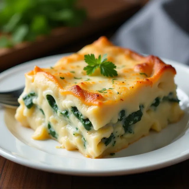White Cheese Chicken Lasagna
