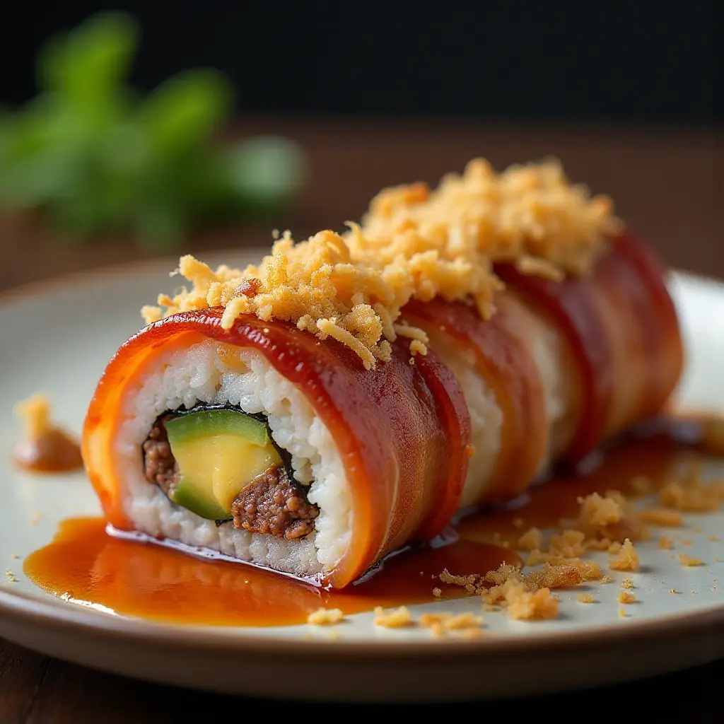Grilled Bacon Sushi Roll
