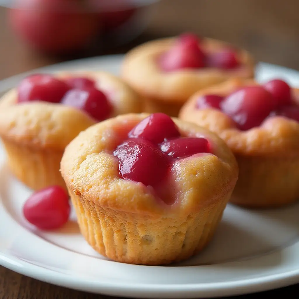 Rhubarb Upside-Down Cupcakes