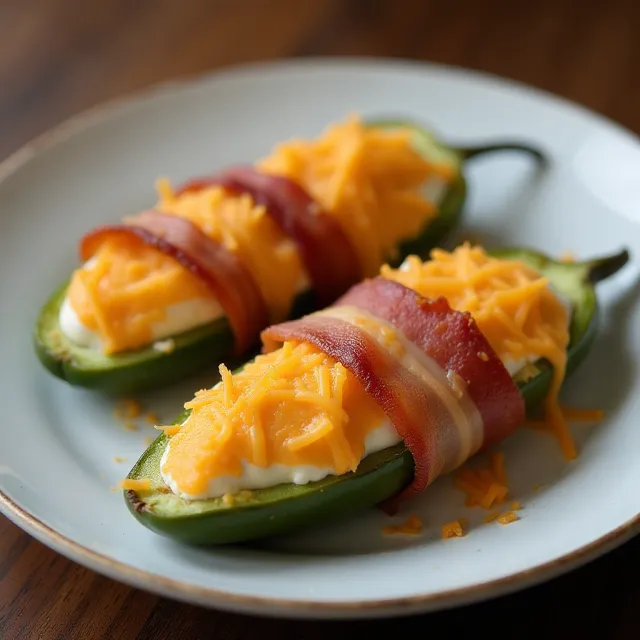 Turkey Bacon-Wrapped Jalapeño Poppers
