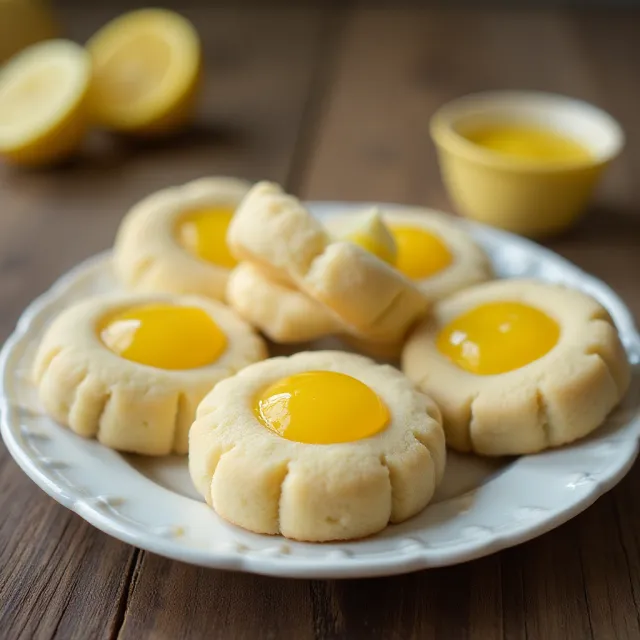 Lemon Curd Thumbprint Cookies