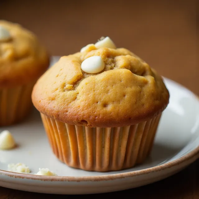 White Chocolate Pumpkin Spice Muffins