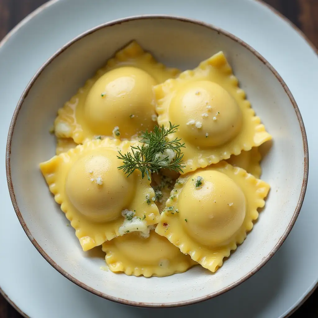 Homemade Pear and Gorgonzola Ravioli