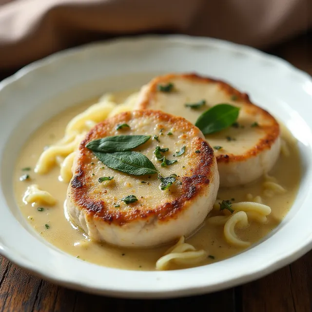 Creamy Sage and Garlic Pork Chops