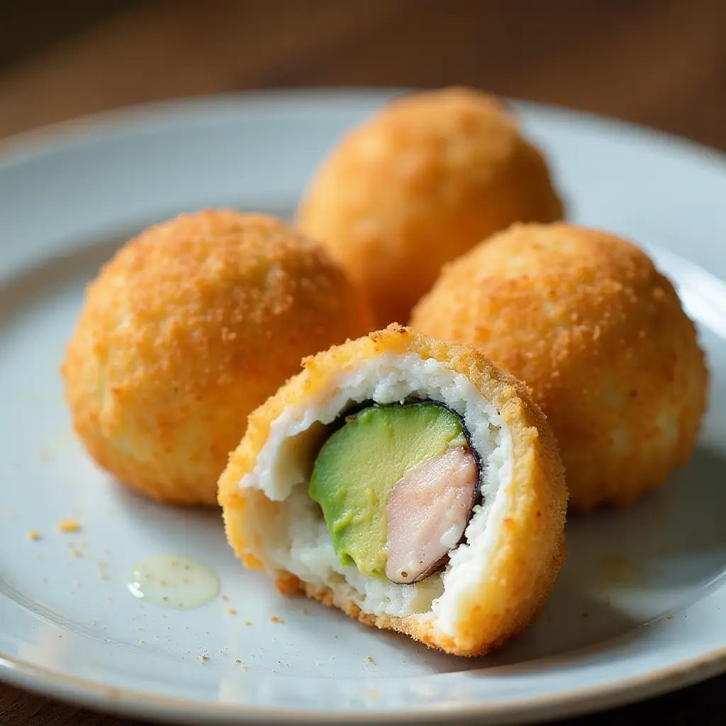 Deep-Fried California Roll Rice Balls