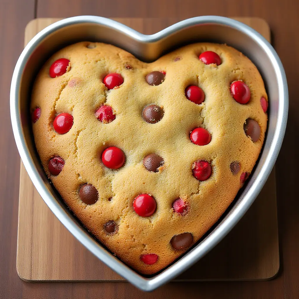Giant Heart-Shaped Pan Cookie