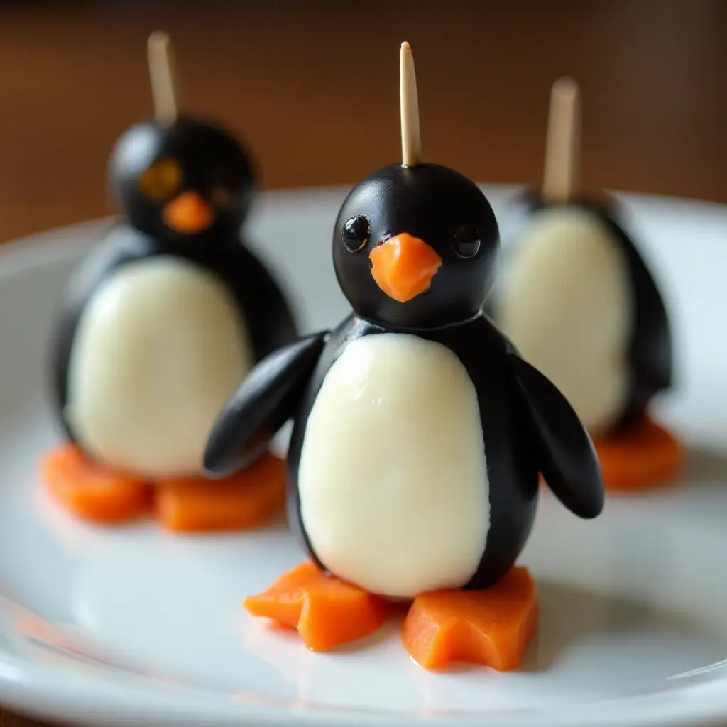 Cream Cheese Penguins