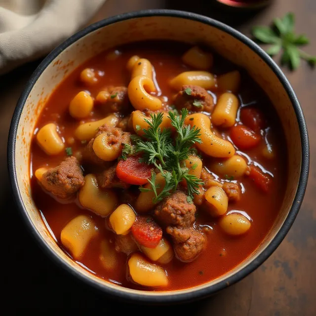 Dutch Oven Ground Beef Goulash