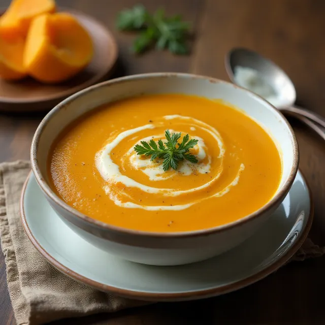 Butternut Squash Soup with Cream Cheese