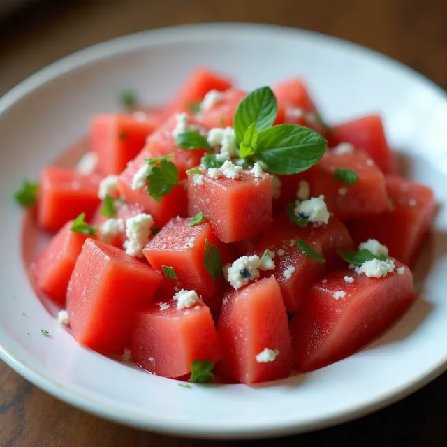 Watermelon and Blue Cheese Salad