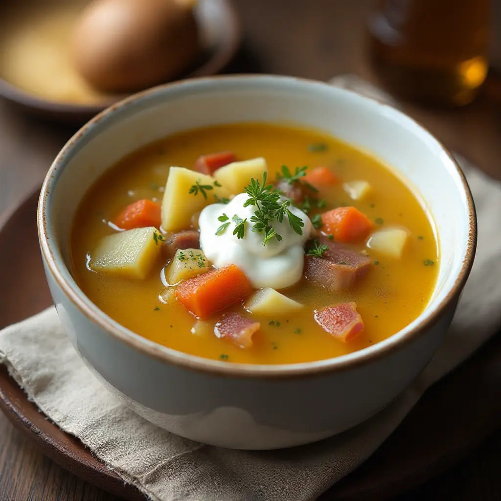 German Potato Bacon Soup