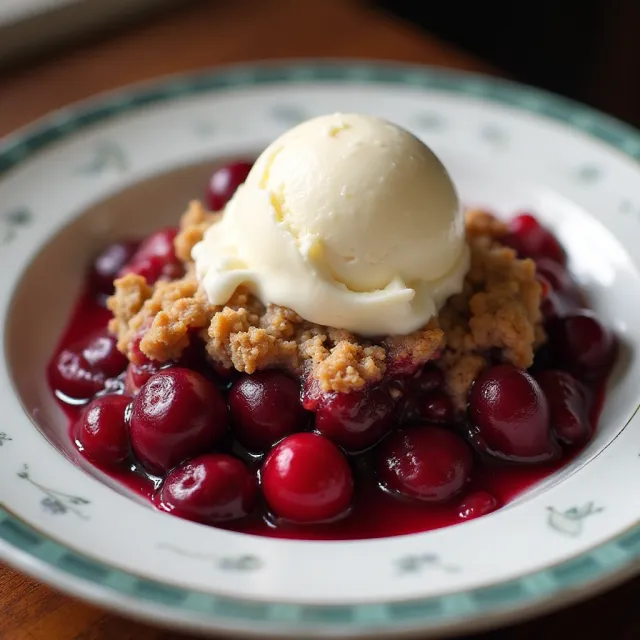 Fresh Cherry Crisp