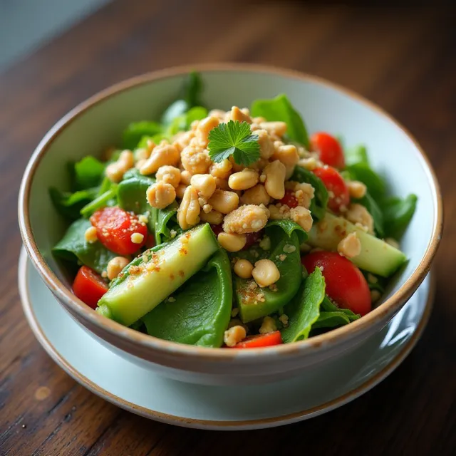 Crunchy Chopped Salad with Sesame Ginger Dressing