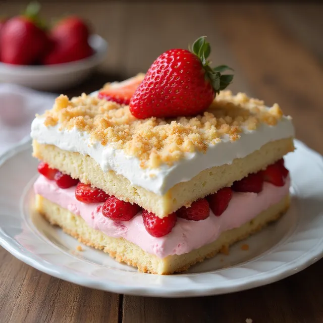 Strawberry Shortcake Ice Cream Cake