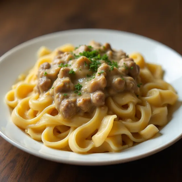 Simple Hamburger Stroganoff