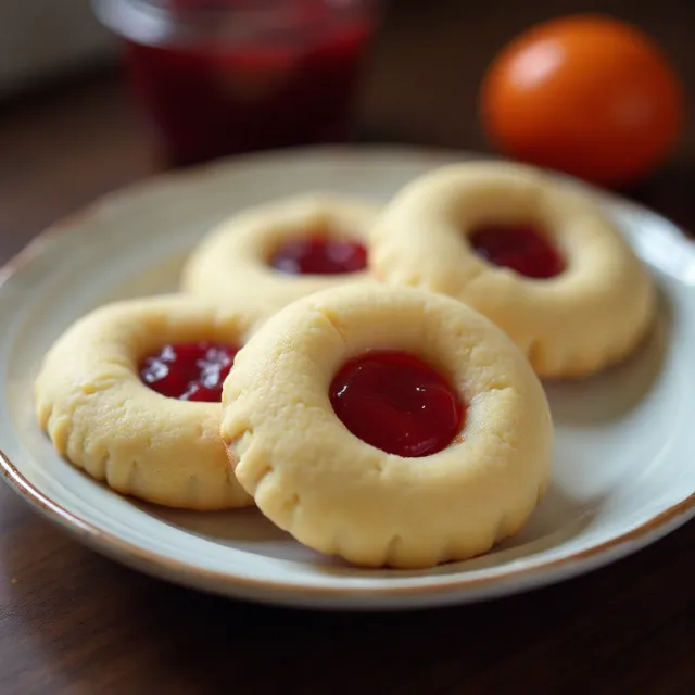 Jam Filled Butter Cookies