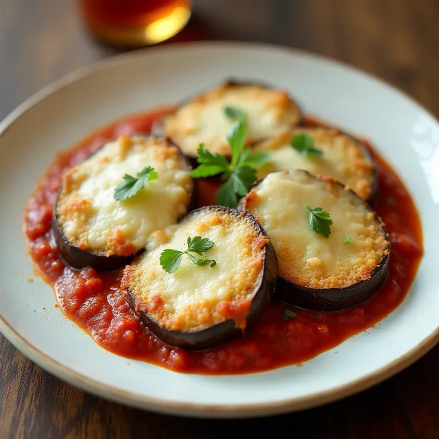 Fried Eggplant Parmesan