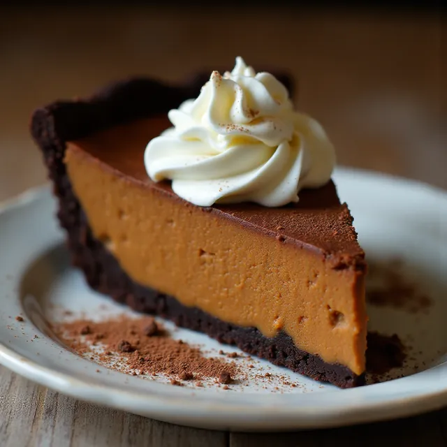 Chocolate Pumpkin Pudding Pie