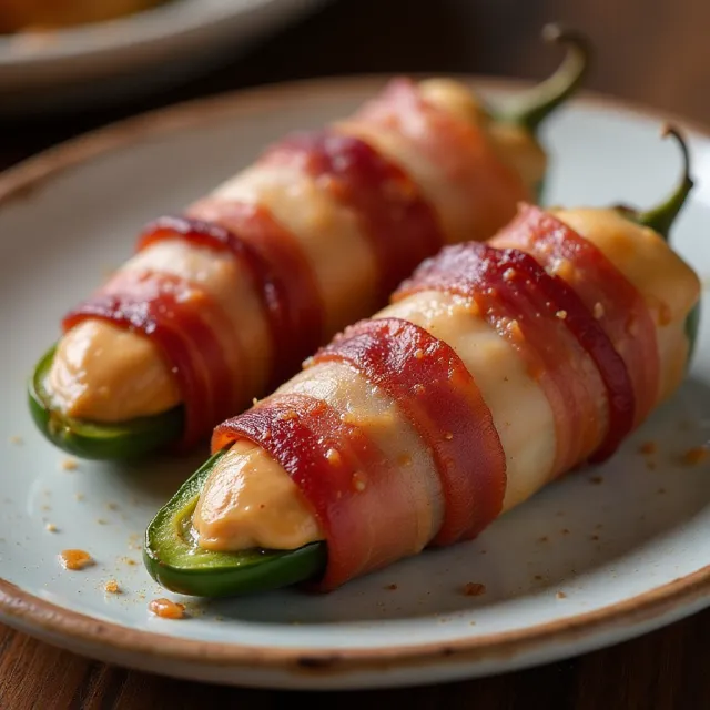 Bacon-Wrapped Peanut Butter Jalapeños