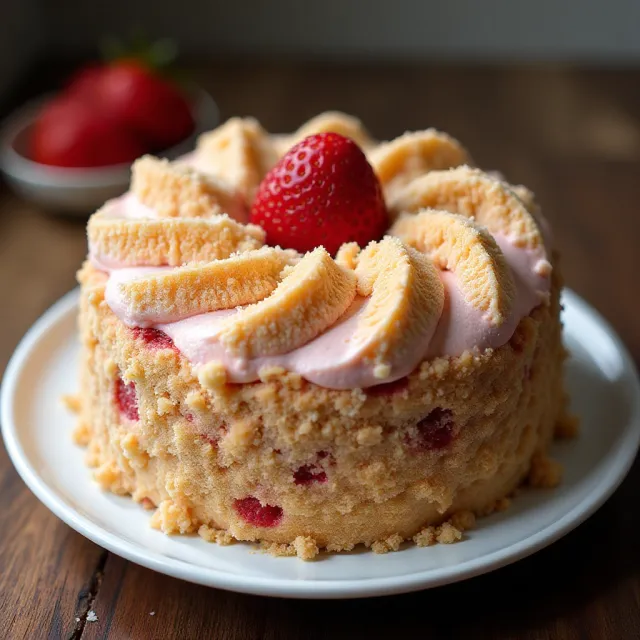Strawberry Crunch Cake