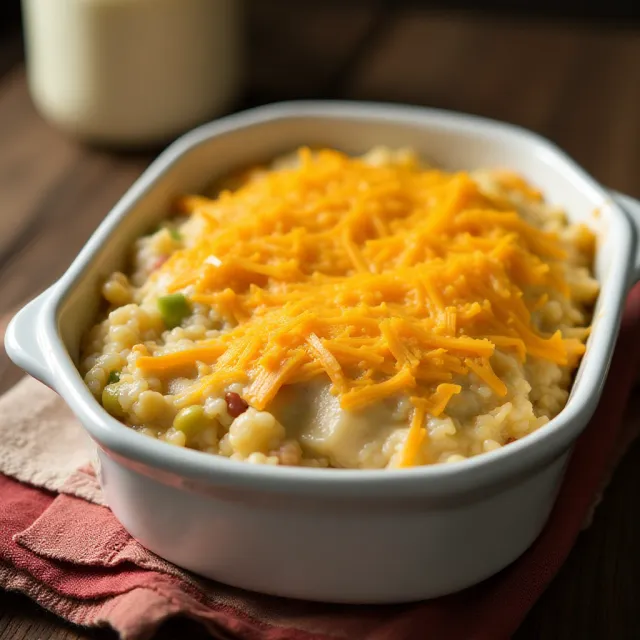Campbell's Cheesy Chicken and Rice Casserole
