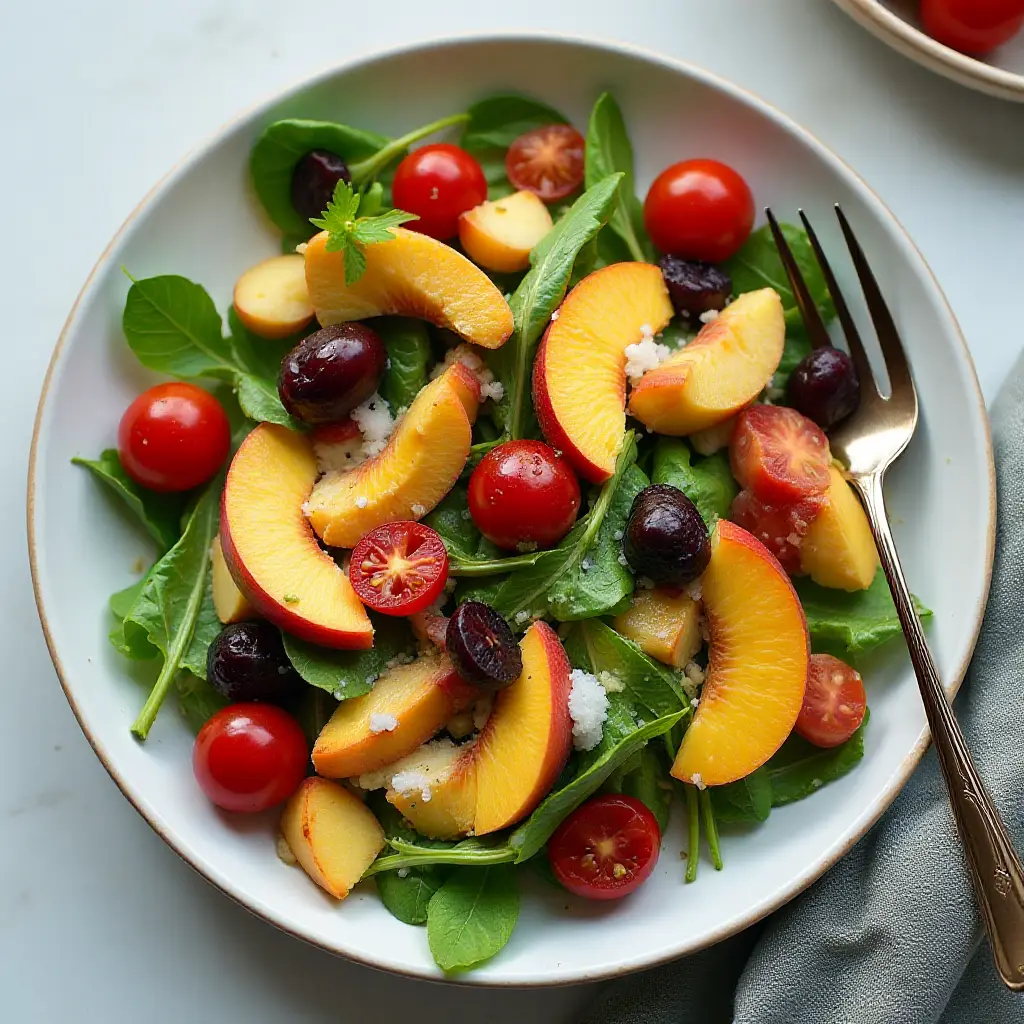 Arugula Salad with Stone Fruit