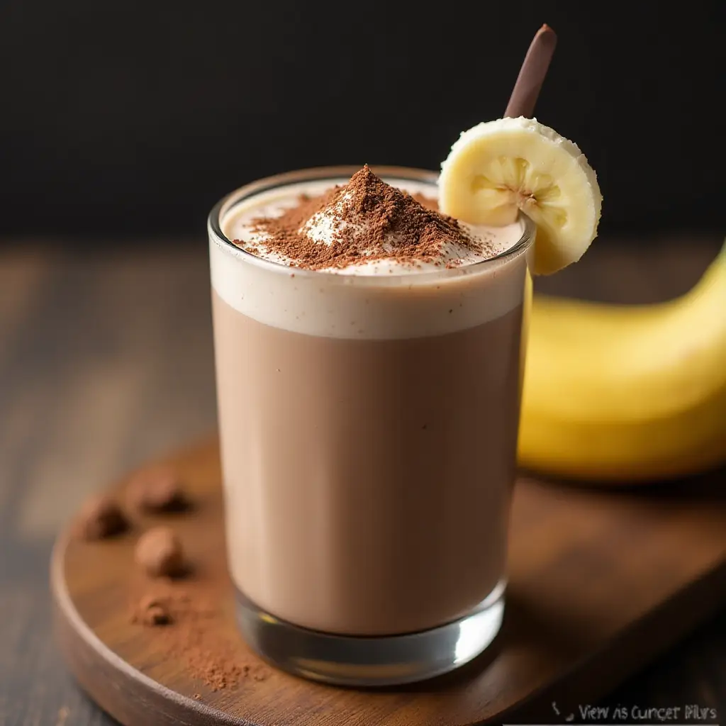 Cocoa, Banana, and Peanut Butter Smoothie