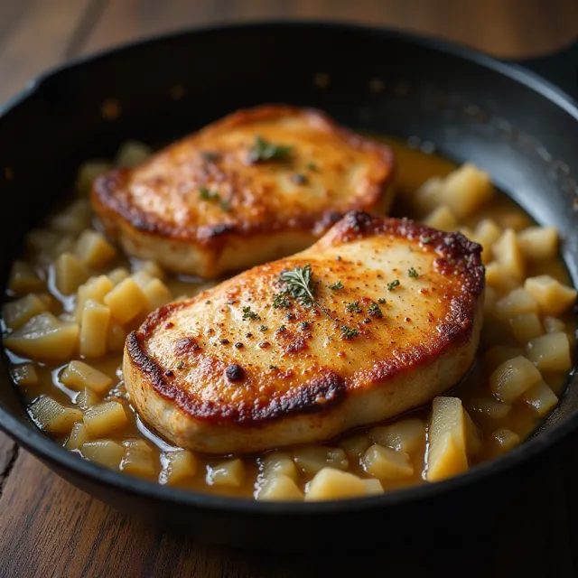 Smoked Pork Chops with Sauerkraut