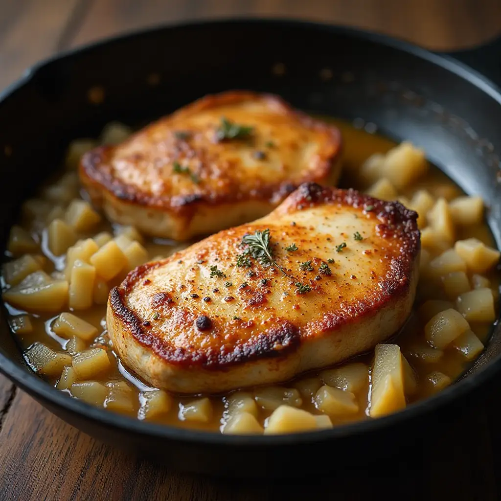 Smoked Pork Chops with Sauerkraut