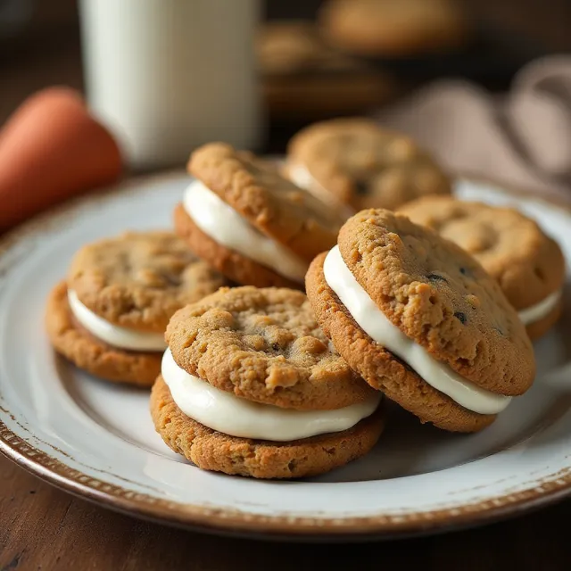 Carrot Cake Cookies with Cream Cheese Filling