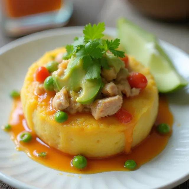 Peruvian Potato-Chicken Salad (Causa Rellena)