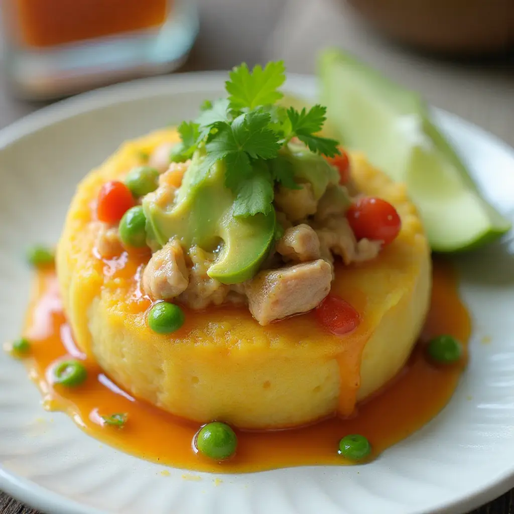 Peruvian Potato-Chicken Salad (Causa Rellena)