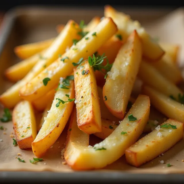 Super Easy Oven-Baked Garlic-Parmesan Fries