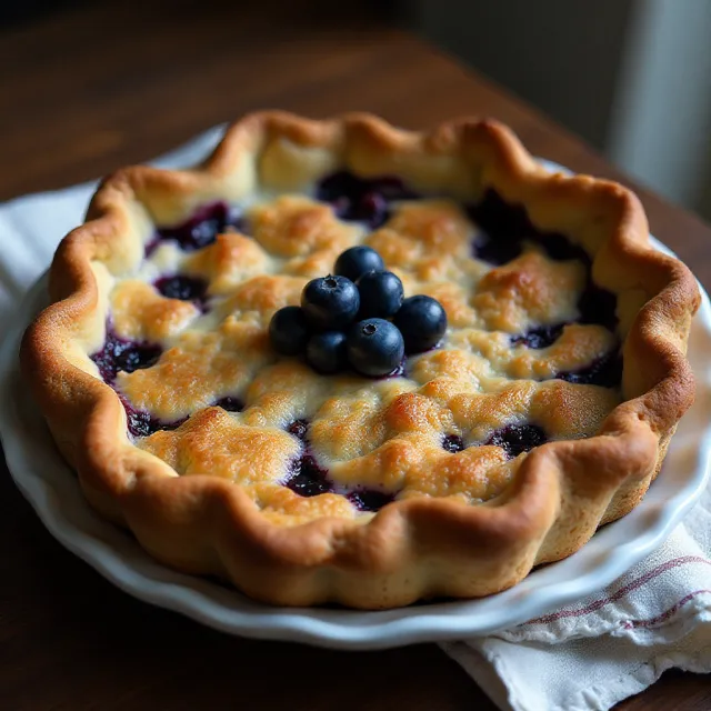 Blueberry Custard Pie