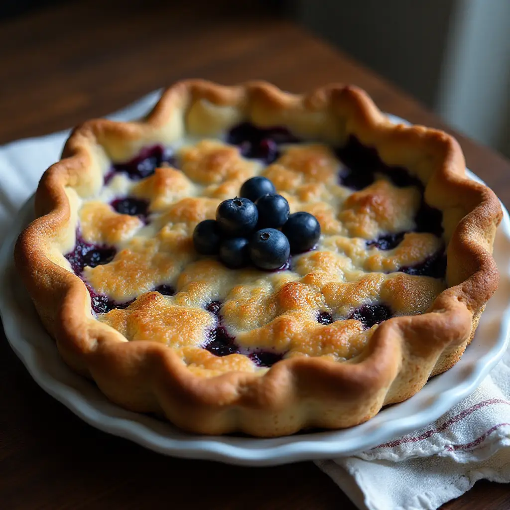 Blueberry Custard Pie
