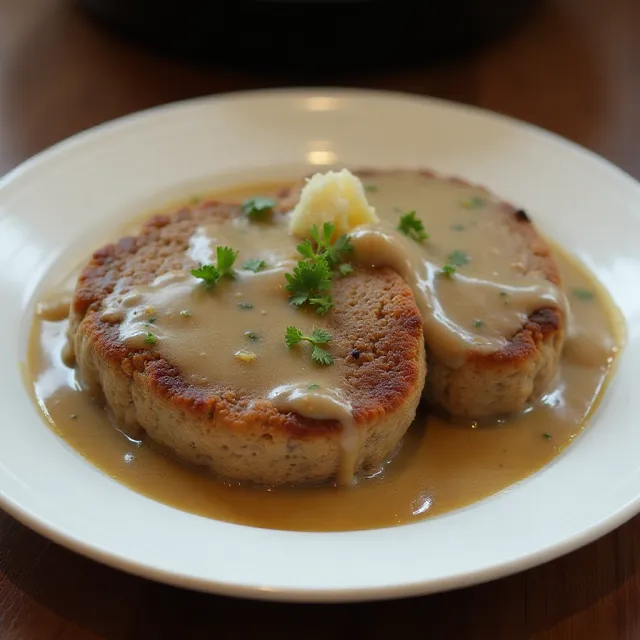 Scrumptious Salisbury Steak in Mushroom Gravy