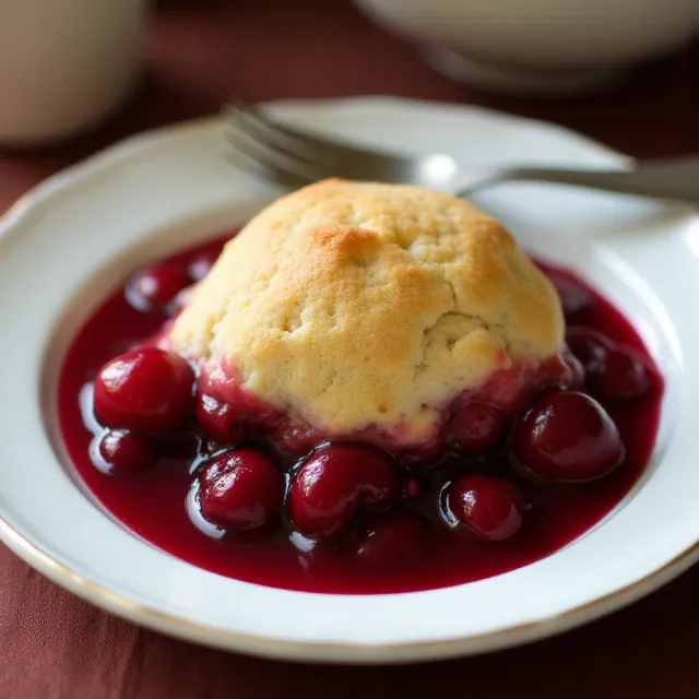 Cherry Cobbler in the Slow Cooker
