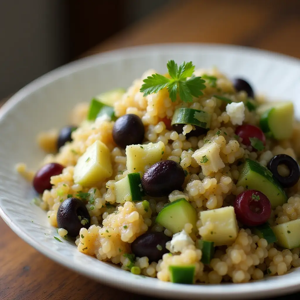 Cucumber Feta Quinoa Salad