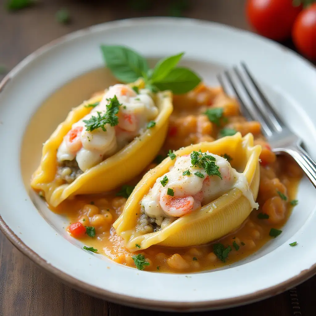 Lobster Stuffed Pasta Shells For Two